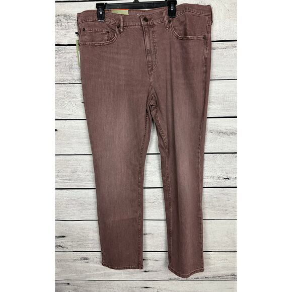 NWT Men's Goodfellow Light Red Lightweight Colored Slim Fit Jeans - 40x30 - Picture 1 of 2